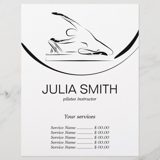 Flyer Pilates Mermaid en el reformador (Frente)