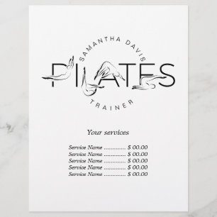 Flyer Pilates Poses en Palabra de Pilates