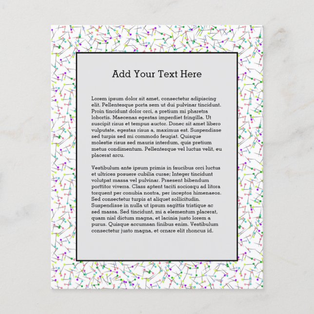 Flyer Pines de costura Videocreadora Seamstress Tailor (Frente)