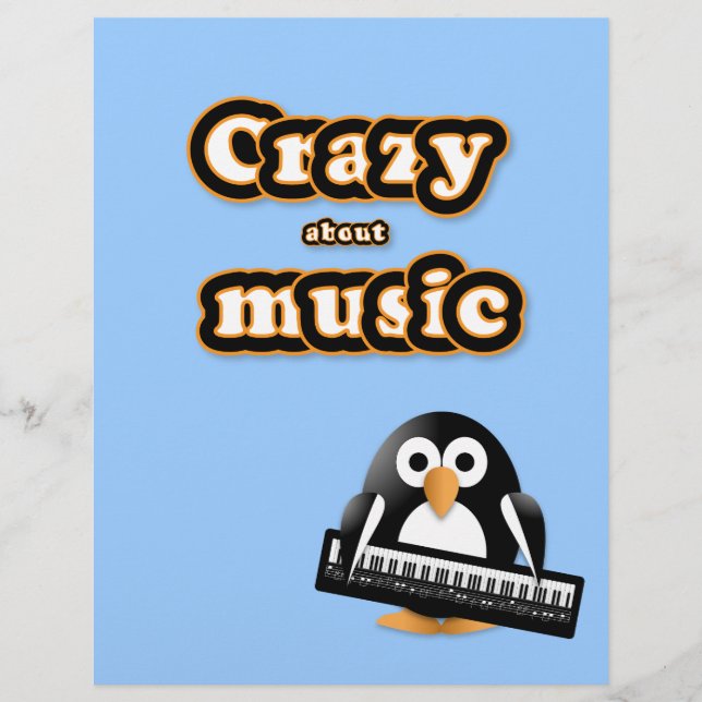 Flyer Pingüino con teclado de piano (Frente)