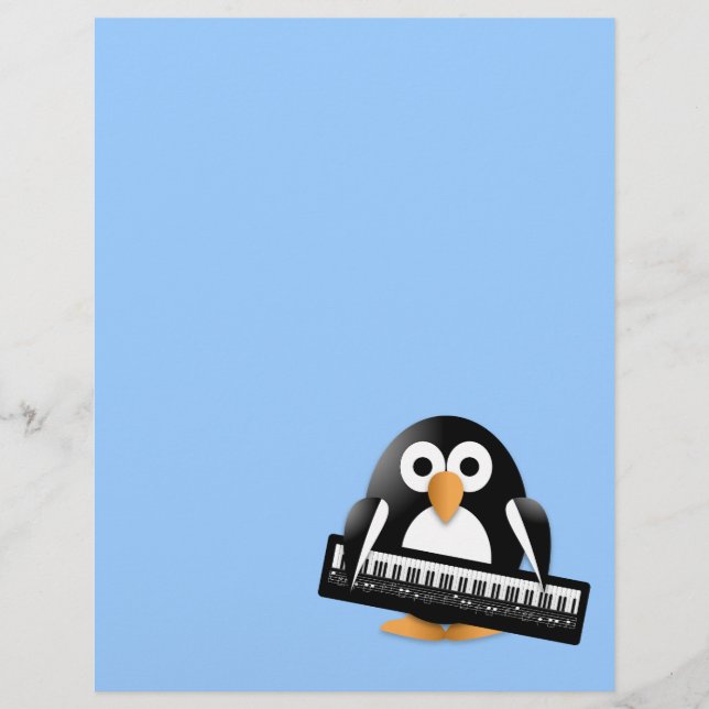 Flyer Pingüino con teclado de piano (Frente)