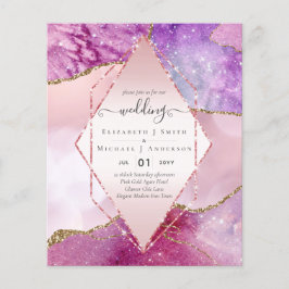 Flyer Pink AGATESparkles Wedding Invitaciones PRESUPUEST