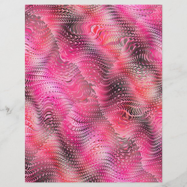 Flyer Pink Faux Snakeskin Bulk Scrapbook Paper Pages (Frente)