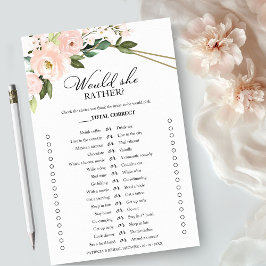 Flyer Pink Rubor Floral Preferiría Jugar A Flor