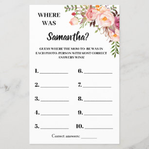 Flyer Pink Where was She Baby tarjeta bilingüe