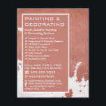 Flyer Pintar anuncios de pared, pintador y decorador con<br><div class="desc">Pintar el volante publicitario de paredes,  pintores y decoradores,  por The Business Card Store.</div>