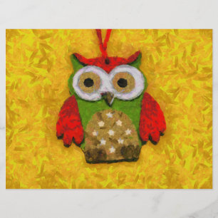 Flyer Pintura de búho