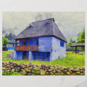 Flyer Pintura de la casa azul