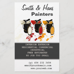 Flyer Pintura de la casa de los pintores de los decorado