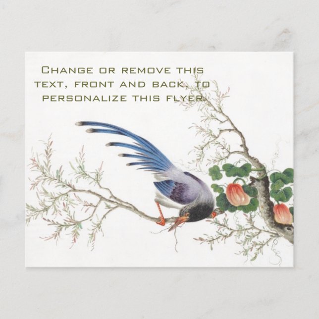 Flyer Pintura de pájaro china (Frente)