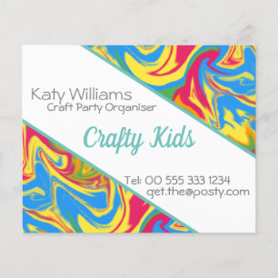 Flyer Pintura de Swirling colorida