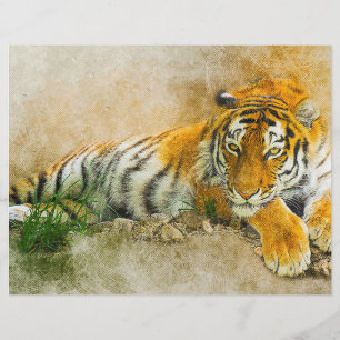 Flyer Pintura de tigre