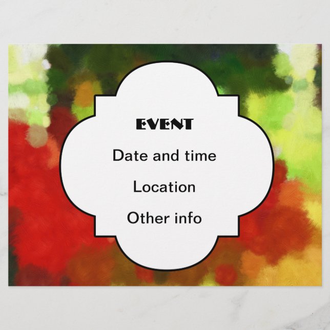 Flyer Pintura verde roja (Frente)