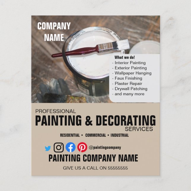 Flyer PINTURA Y DECORACIÓN DIY Handyman (Frente)