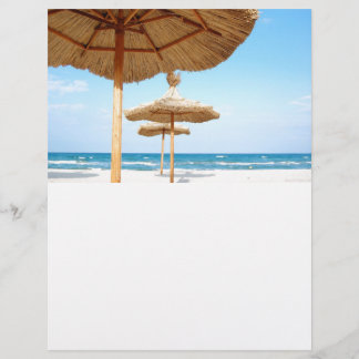 FLYER PISCINA DE LA PLAYA GRASS UMBRELLAS OCEAN