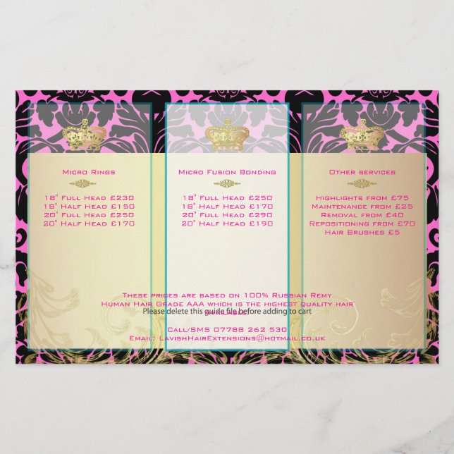 Flyer PixDezines flórida negra damasco / color de fondo  (Frente)