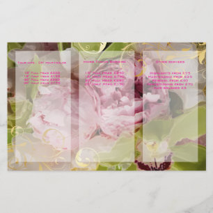 Flyer PixDezines Peonies/Bouquets de cimbidio verde