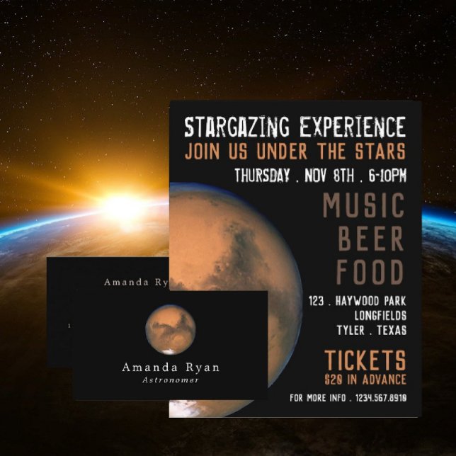 Flyer Planet Mars, anuncio de evento Planetario (Subido por el creador)