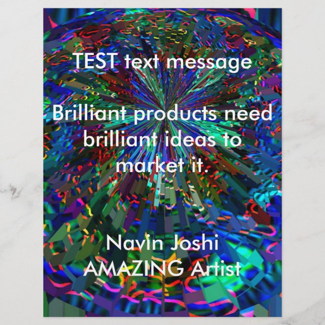 Flyer Planeta alienígena de esparkle azul (Frente)