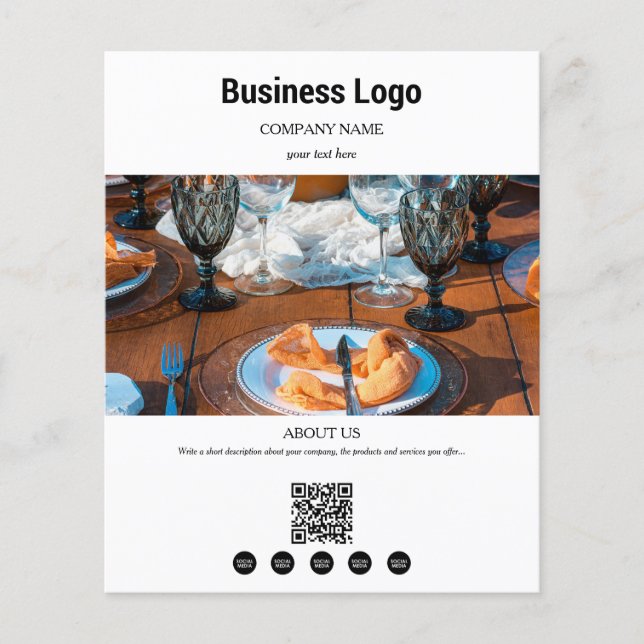 Flyer Planificación de eventos Empresas Medios Sociales  (Frente)