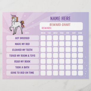 Flyer Planificador personalizado de la tabla de recompen