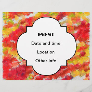 Flyer Plantas rojas amarillas