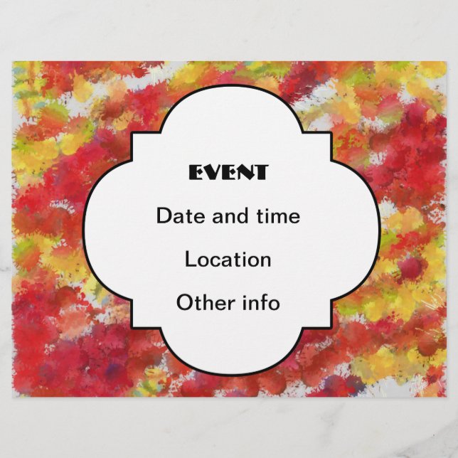 Flyer Plantas rojas amarillas (Frente)