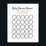 Flyer Plantilla circular de juego para baby shower<br><div class="desc">Plantillas de tema de bingo para juegos de baby shower</div>