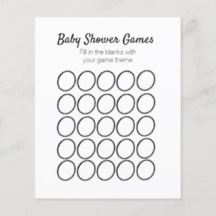 Flyer Plantilla circular para juegos de baby shower