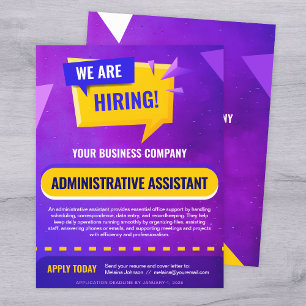 Flyer Plantilla de anuncio de puesto de trabajo que esta