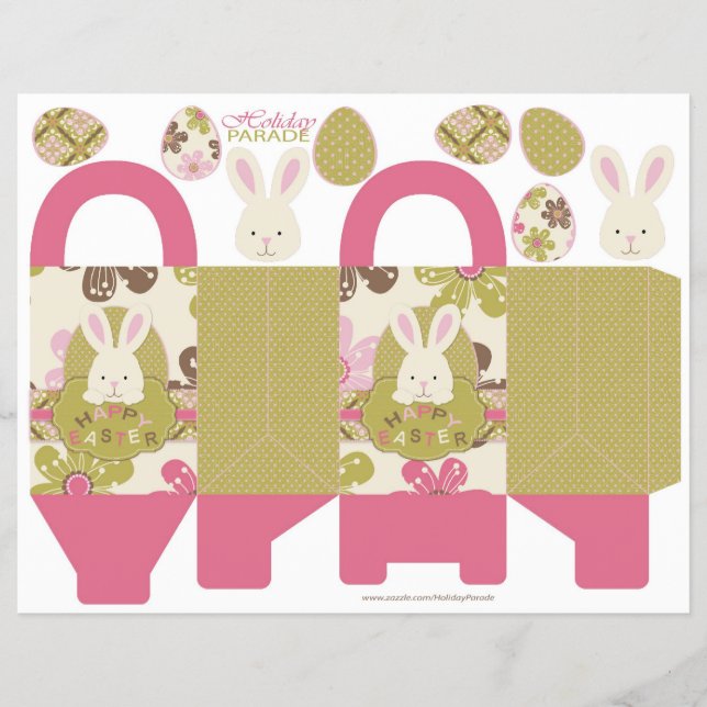 Flyer Plantilla de caja de búsqueda de Pascua (Frente)