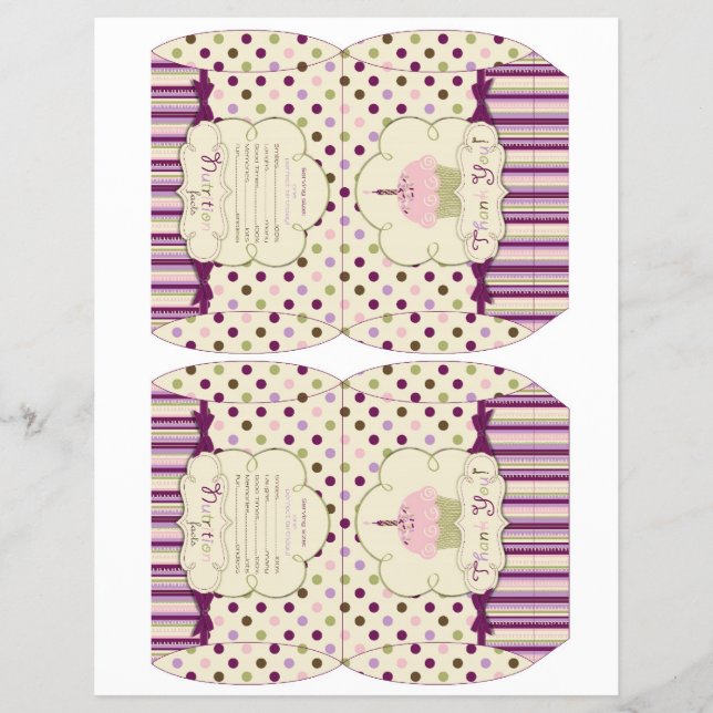 Flyer Plantilla de caja de caramelos de punto de morera (Frente)