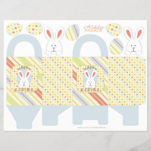 Flyer Plantilla de caja de conejo de Pascua