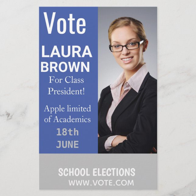 Flyer Plantilla de campaña electoral de votación (Frente)