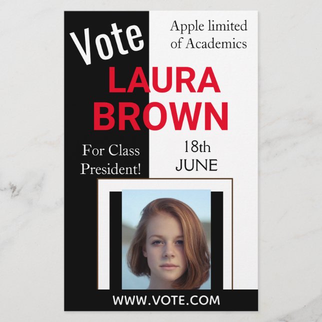 Flyer Plantilla de campaña electoral de votación (Frente)