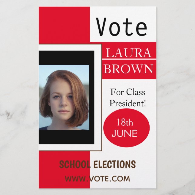 Flyer Plantilla de campaña electoral de votación (Frente)