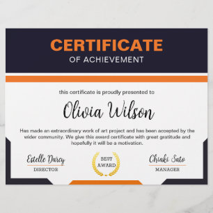 Flyer Plantilla de certificado