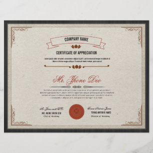 Flyer Plantilla de certificado