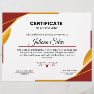 Flyer Plantilla de certificado de conformidad