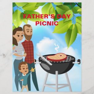 Flyer Plantilla de evento picnic Día del Padre
