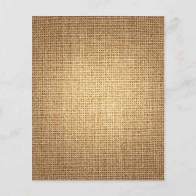 Flyer Plantilla de fondo de Burlap (Frente)