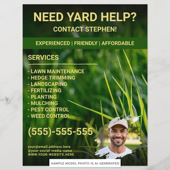 Flyer Plantilla de foto personalizada para cuidado de cé (Subido por el creador)