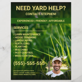 Flyer Plantilla de foto personalizada para cuidado de cé