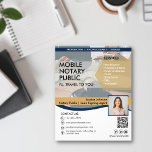 Flyer Plantilla de márketing notarial móvil de Navy Blue<br><div class="desc">Nuestra popular plantilla de volante de mercadeo notarial móvil de la Marina Azul y Oro es un volante de marketing personalizado para notarios y agentes de canto. Fácil de hacer personalizaciones cambiando su información de contacto y foto! Agregue su código QR y texto para personalizar. **Tenga en cuenta que esta...</div>