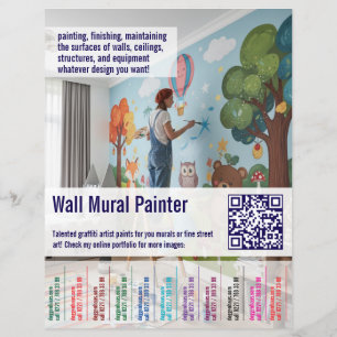 Flyer Plantilla de Pintura Desprendible