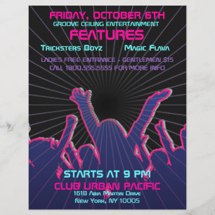 Flyer Plantilla de pista de baile de discoteca