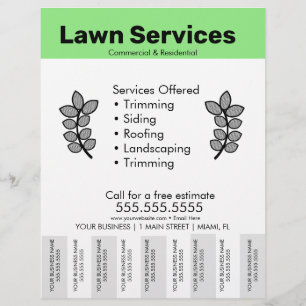 Flyer Plantilla de plantilla de servicios simples de abo