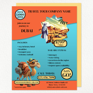Flyer Plantilla de viaje de captura de ojos