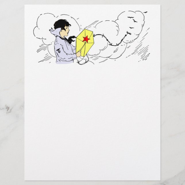 Flyer Plantilla de viajero de Windy Kite Flying Day (Frente)