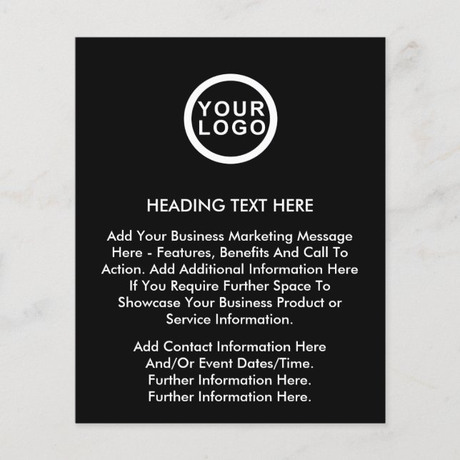 Flyer Plantilla de viajero promocional para logotipos de (Frente)